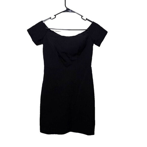 Line & Dot Dress XS Cecil Off Shoulder Mini LBD Cocktail Casual Boat Neck Women - Picture 1 of 12